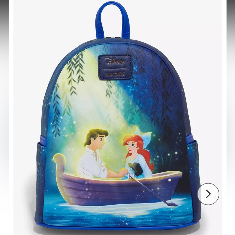 Loungefly Disney NWT The Little Mermaid Couple Boat Ride Mini Backpack - Picture 1 of 5